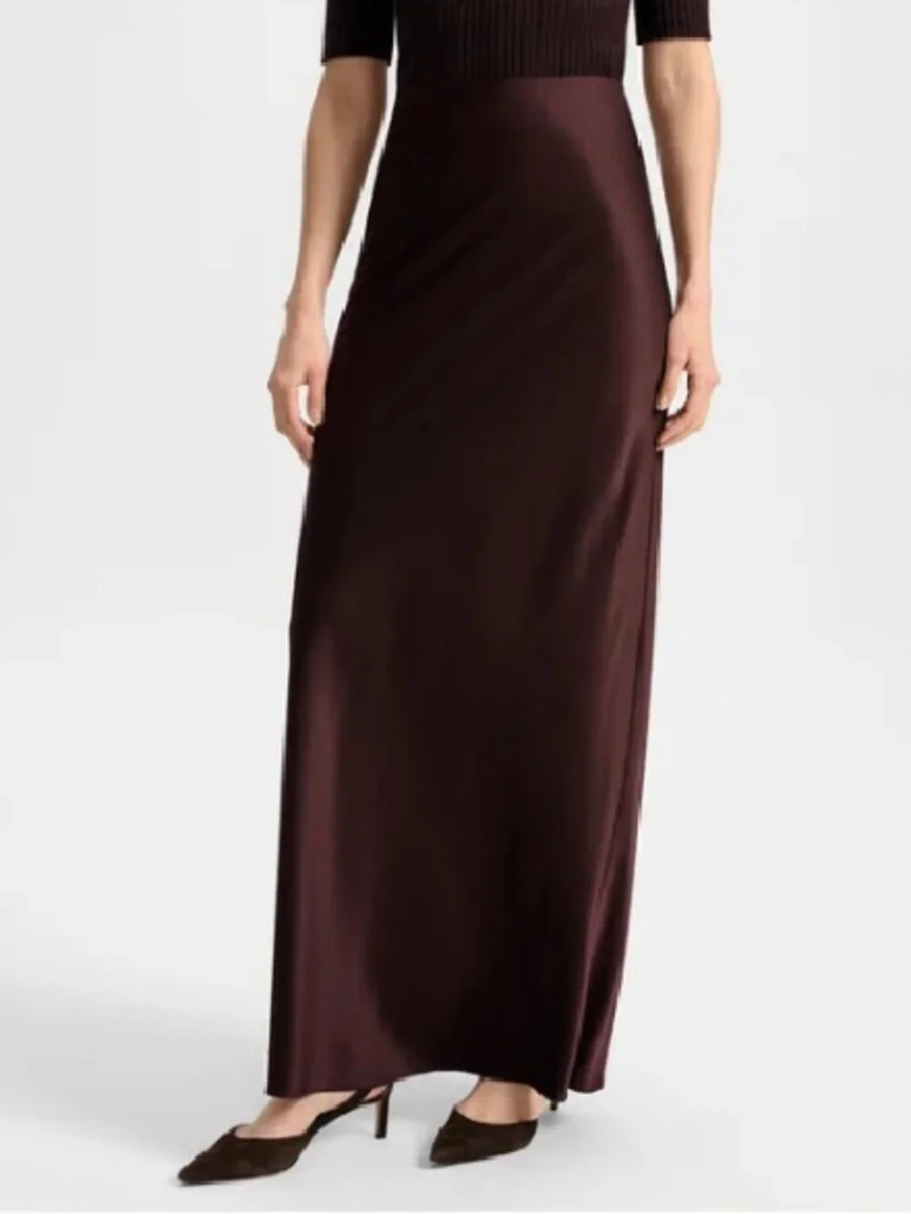 Veronica Beard Medina Silk Maxi Skirt 14 Dark Currant Luxury Discontinued Glam